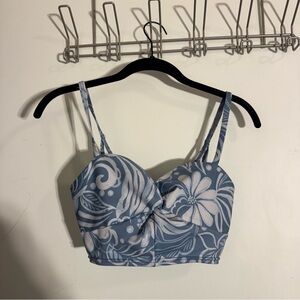 FP Movement by Free People Blue Floral Crop Top
